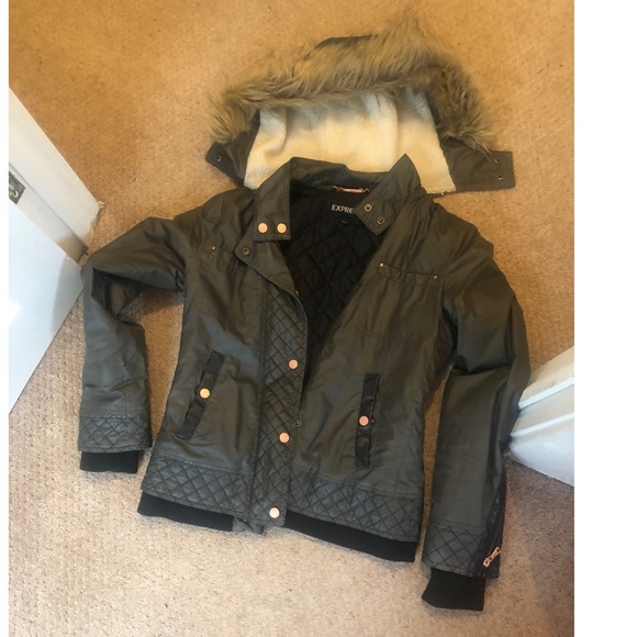 Express Jackets & Blazers - Express Hunter Green Winter Coat